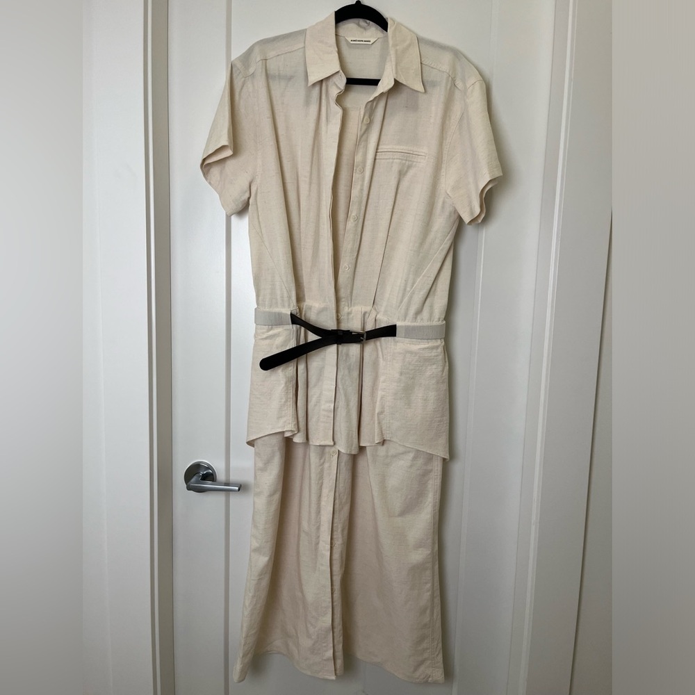 Aime Hope Make cream belted button up dress - Picture 3 of 7